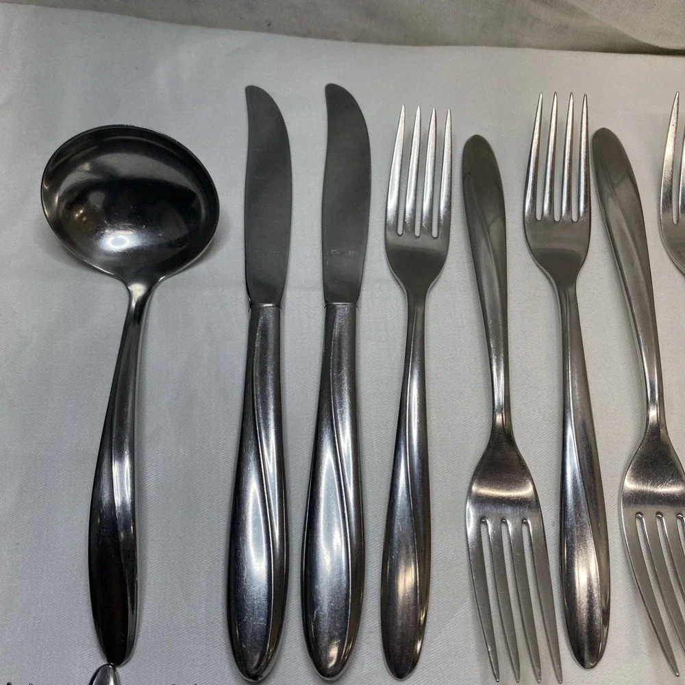 International Deluxe Stainless Flatware CHRISTIANIA‎ 36 Pc Forks Spoons Etc Lot